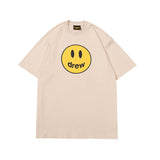 Drew house t-shirt - spring/summer collection - d@ew smiley face letter print crew neck pullover short sleeve - wholesale single piece