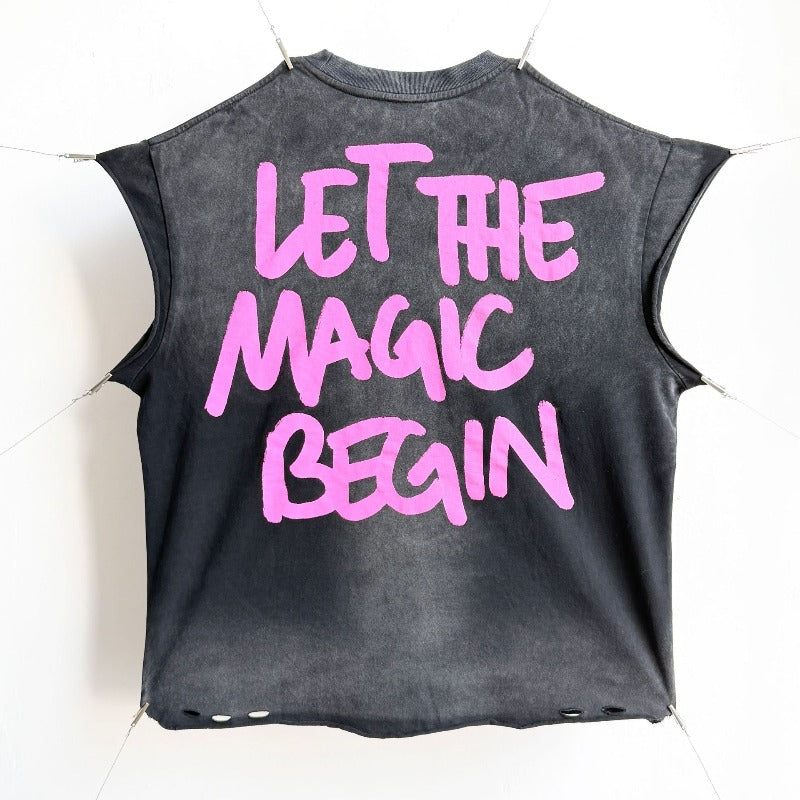 saint m t shirts  s.m letter print limited edition pullover casual tank top - wholesale