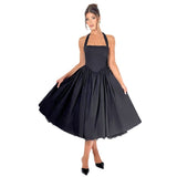 Women's dress - european & american style sexy lingerie - cross-border amazon - sleeveless off-shoulder tie-up cami - slim fit pleated skirt