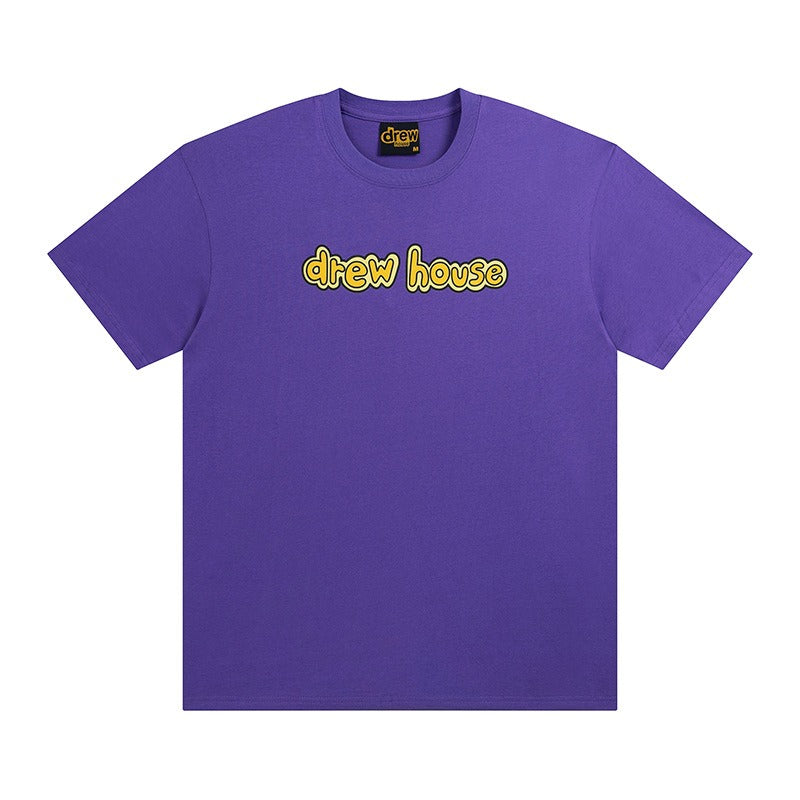 Drew house t-shirt - spring/summer d@ew rubber stripe letter graphic crew neck pullover short sleeve - wholesale single piece