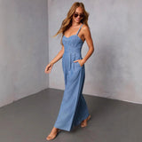 Women's pants: bestselling solid color casual overalls for amazon, ebay, independent stores, and wish - european & american style, retro vibe