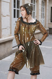 Women Latex Dresses Transparent Smoky Black Three Piece