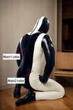 Man Latex Catsuits Two Tone Full Body Gimp