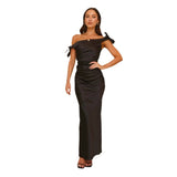 Women's summer dress - european & american style off-the-shoulder one-shoulder tie-up elegant sexy bodycon mini dress