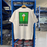 saint m t shirts  s.m car & ice cream graphic crew neck short sleeve tee