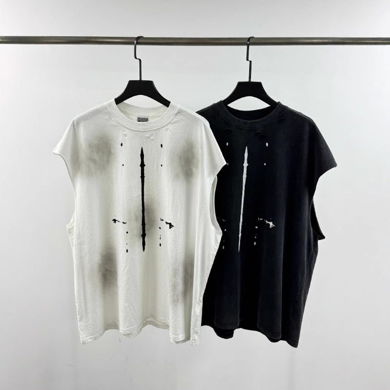 saint m t shirts  s.m limited edition wasteland-inspired graphic crewneck tank top
