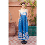 Women's dress - european & american style, cross-border e-commerce, aliexpress & independent website, sexy spaghetti strap, graffiti polyester print, maxi swing dress for women