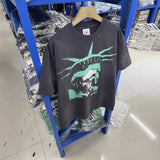 saint m t shirts  s.m. free skull graphic crewneck pullover short sleeve t-shirt - wholesale