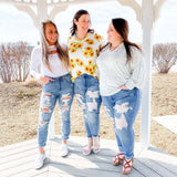 Women's light wash skinny jeans - european & american style, long length, distressed denim, streetwear, mid-rise, slim fit pants for women