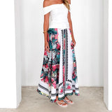 Women's dress - bestselling high-waisted, elastic waist, loose-fit printed maxi skirt/sundress for summer - perfect for independent e-commerce stores, wish, and amazon