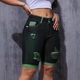 Women's spring/summer distressed denim shorts - plus size, premium quality, perfect for amazon & independent e-commerce stores