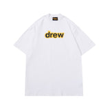 Drew house t-shirt - spring/summer collection - d@ew rubberized letter crew neck short sleeve tee