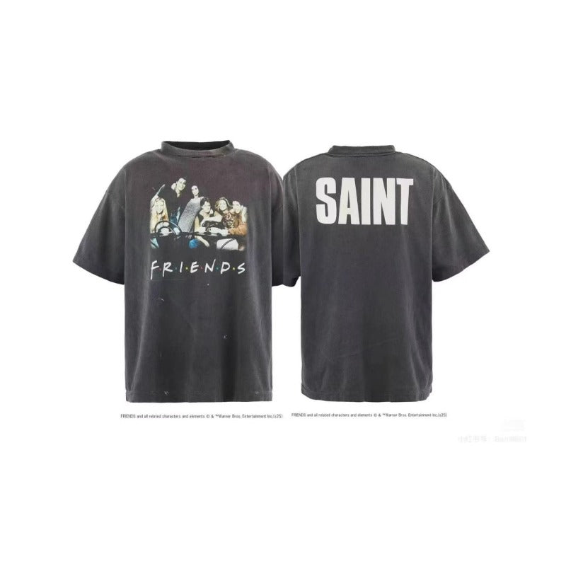 saint m t shirts  s.m. friends graphic crewneck short sleeve tee