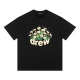 Drew house t-shirt - spring/summer collection - d@ew - floral print crew neck pullover short sleeve - wholesale