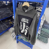 Saint m t jackets autumn/winter s.m cell celebration graphic washed & distressed hoodie - wholesale