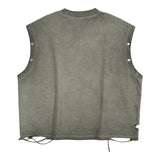 Etai men's clothing youth streetwear retro boxy sleeveless short sleeve men's high-quality pure cotton distressed tank top