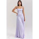 Women's dress: european and american cross-border sexy camisole dress, slim-fit backless maxi dress, women's summer evening gown