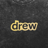 Drew house t-shirt - spring/summer d@ew rubber stripe letter graphic washed vintage short sleeve - wholesale