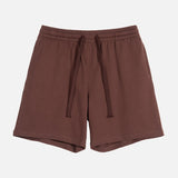 Etai men's clothing relaxed fit mocha mousse trendy solid color shorts - men's streetwear brand heavyweight cotton casual shorts