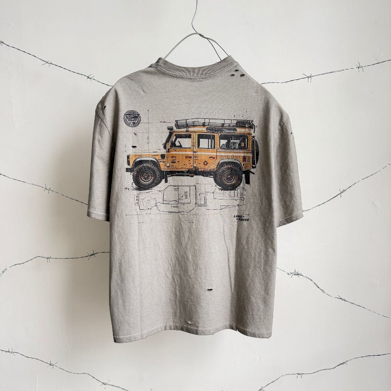saint m t shirts  s.m. land rover defender limited edition graphic crew neck short sleeve t-shirt - wholesale