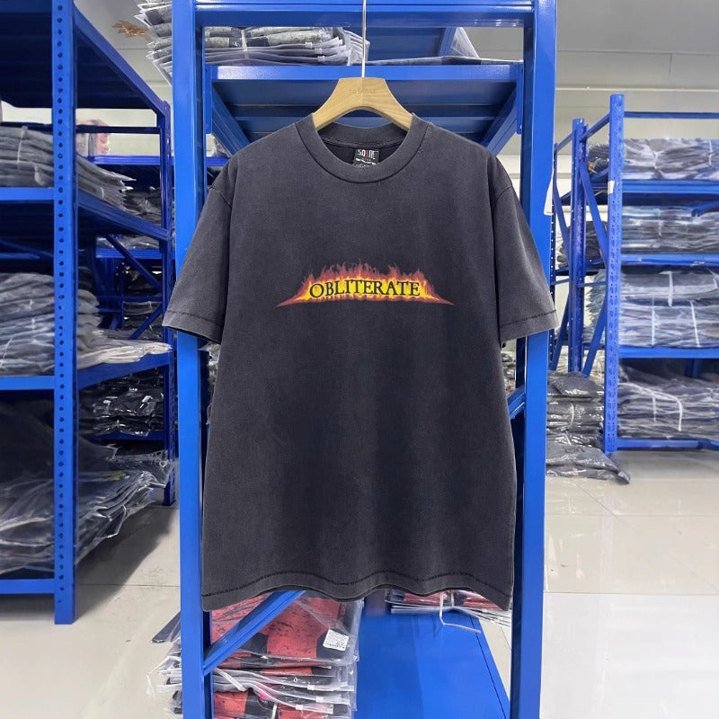 saint m t shirts  s.m instant elimination pattern crew neck pullover short sleeve one-piece wholesale