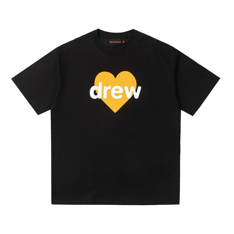 Drew house t-shirt - spring/summer - d@ew heart & letter graphic crew neck short sleeve tee