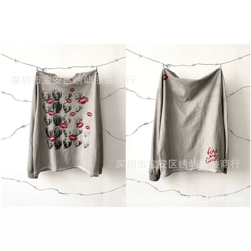 Saint m hoodie - spring/autumn european & american streetwear limited edition collection - graphic crewneck pullover long sleeve