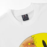 saint m t shirts  s.m skull smiley face graphic crew neck short sleeve t-shirt - wholesale