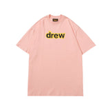 Drew house t-shirt - spring/summer collection - d@ew rubberized letter crew neck short sleeve tee