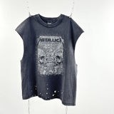 saint m t shirts  s.m skull letter crewneck pullover casual tank top - wholesale