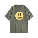 Drew house t-shirt - spring/summer collection - d@ew - moisture-wicking, distressed smiley face graphic, crew neck, pullover, short sleeve - wholesale single piece