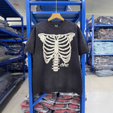 saint m t shirts  s.m. skull skeleton graphic crewneck pullover short sleeve t-shirt - wholesale