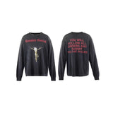 Saint m hoodie - autumn/winter s.m character print crewneck pullover long sleeve - wholesale