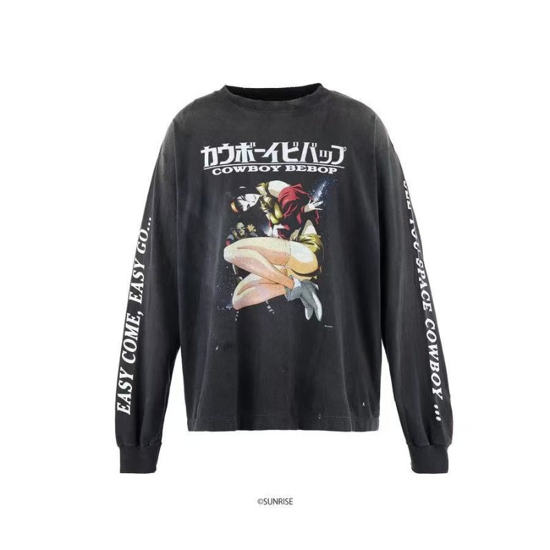Saint m hoodie - autumn/winter s.m collaboration - anime graphic crewneck pullover long sleeve - wholesale