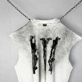 saint m t shirts  s.m character print limited edition pullover casual tank top - wholesale