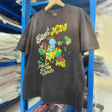 saint m t shirts  s.m cartoon series graphic crewneck pullover short sleeve t-shirt - wholesale