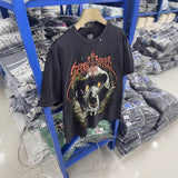saint m t shirts  s.m skull monkey graphic crew neck short sleeve tee