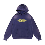 Saint m hoodie - autumn/winter s.m vintage angel letter graphic pullover hoodie - wholesale single piece