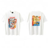 saint m t shirts  s.m clown print crew neck pullover short sleeve top - wholesale
