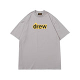 Drew house t-shirt - spring/summer collection - d@ew rubberized letter crew neck short sleeve tee
