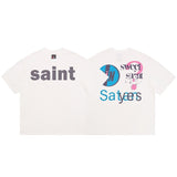 saint m t shirts  s.m vintage high street casual crew neck pullover short sleeve tee - wholesale