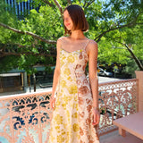 Women's dress - independent website, aliexpress, european & american style, cross-border fashion, casual, printed, sexy, backless, spaghetti strap, maxi dress