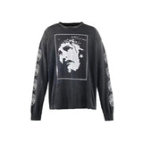 Saint m hoodie - spring/autumn - s.m character & letter graphic - crew neck pullover - long sleeve - wholesale