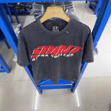 saint m t shirts  s.m letter print crew neck pullover short sleeve top - wholesale