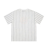 Drew house t-shirt - spring/summer d@ew striped smiley face letter print crew neck pullover short sleeve