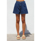 Women's pants: spring/summer amazon independent store fashion sleeveless cinched waist high-waisted loose denim shorts set (us/eu style)