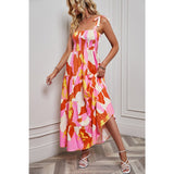 Women's dress - self-produced photos - amazon & wish cross-border - spring sexy backless printed vacation style cami dress