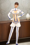 Women Latex Catsuits Satsuki Transparent and White