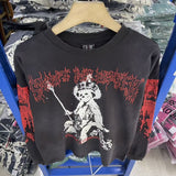 Saint m hoodie - autumn/winter s.m. skull throne graphic crewneck pullover long sleeve - wholesale