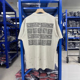 saint m t shirts  s.m collaboration graffiti graphic crewneck t-shirt - wholesale